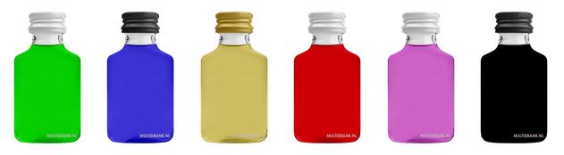 Shotjes 20–60 ml ongelabeld